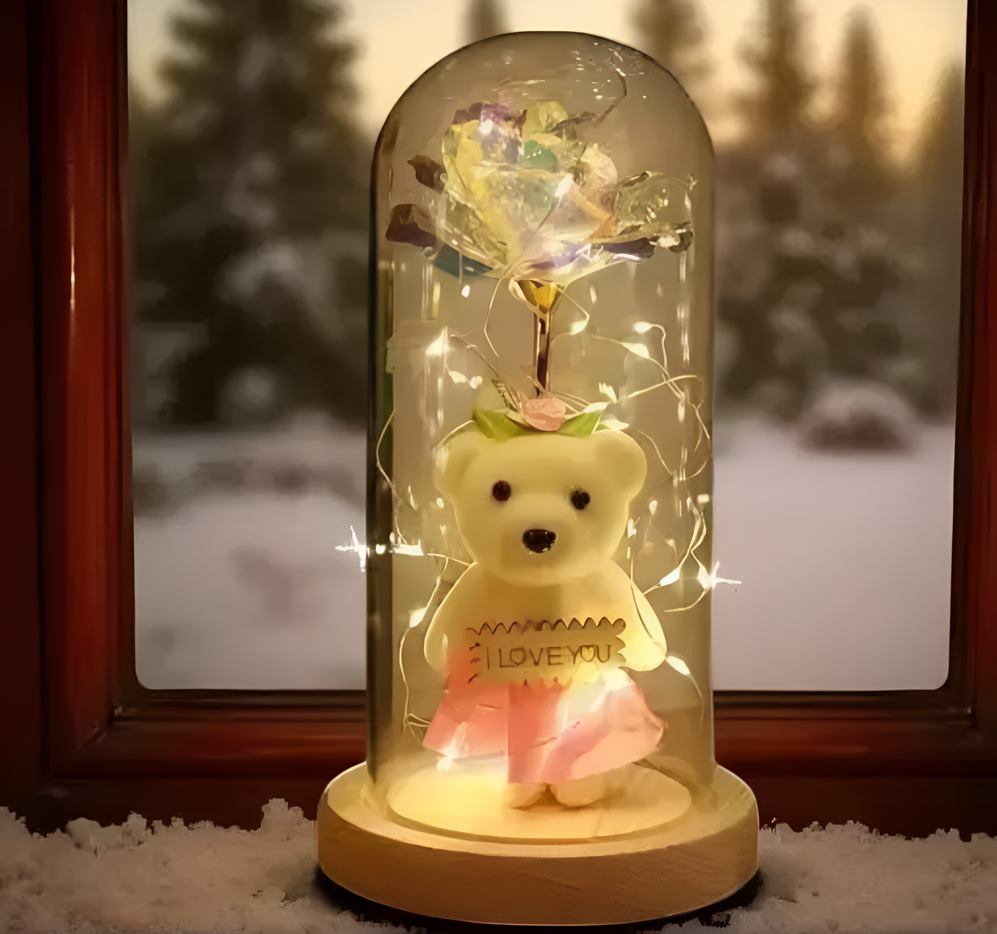 💖 Enchanted LED Rose Keepsake Dome