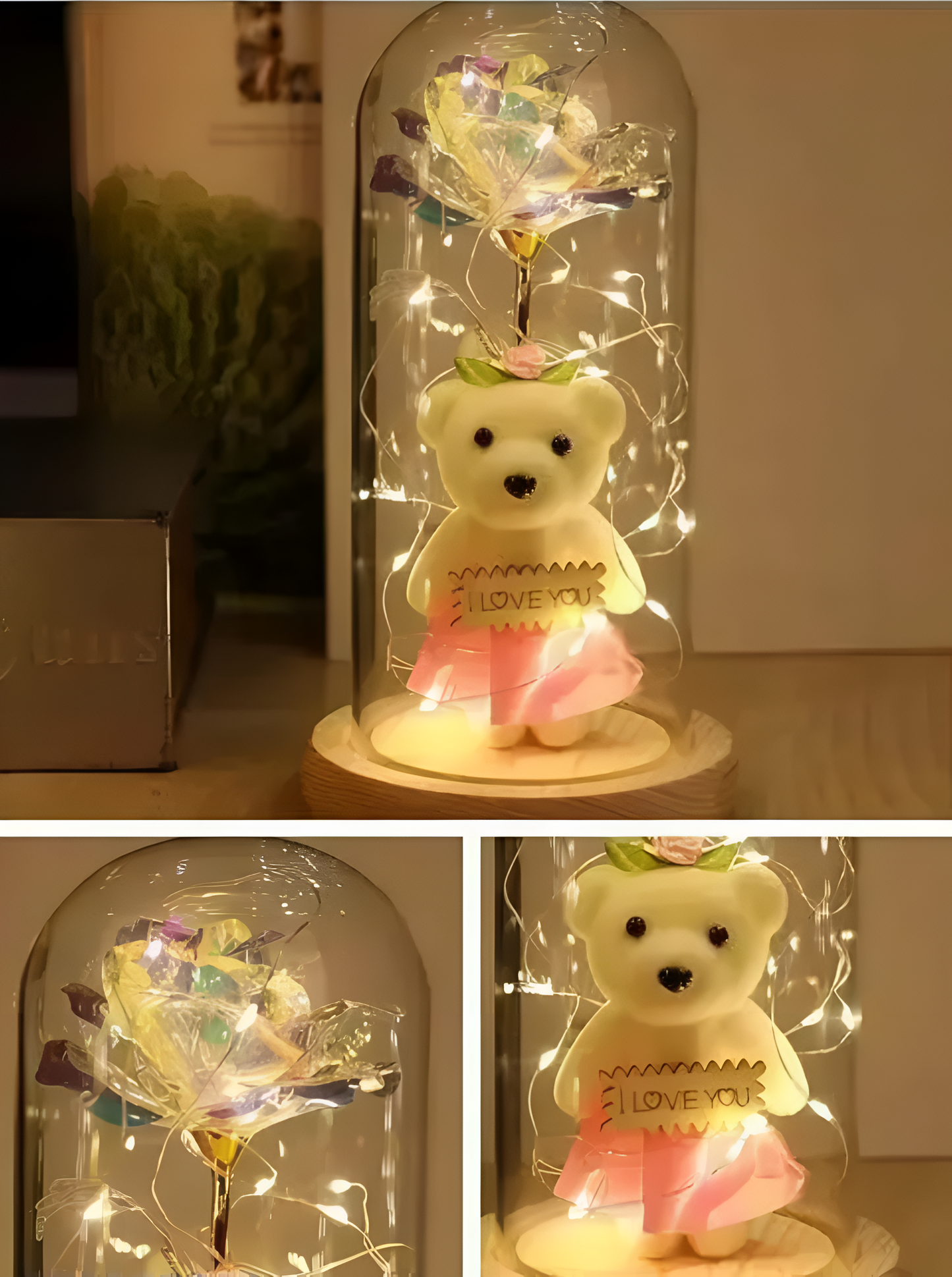 💖 Enchanted LED Rose Keepsake Dome