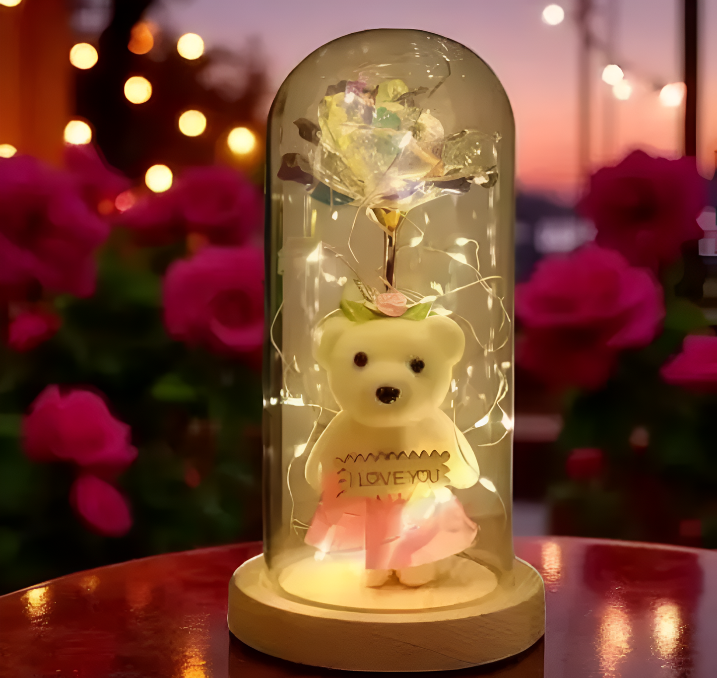 💖 Enchanted LED Rose Keepsake Dome